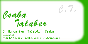 csaba talaber business card